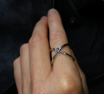 Foto: Inge Scherf 925/- Silberring mit Saphir