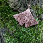 Ginkgoblatt Kettenanhänger 925/- Silber rosé vergoldet